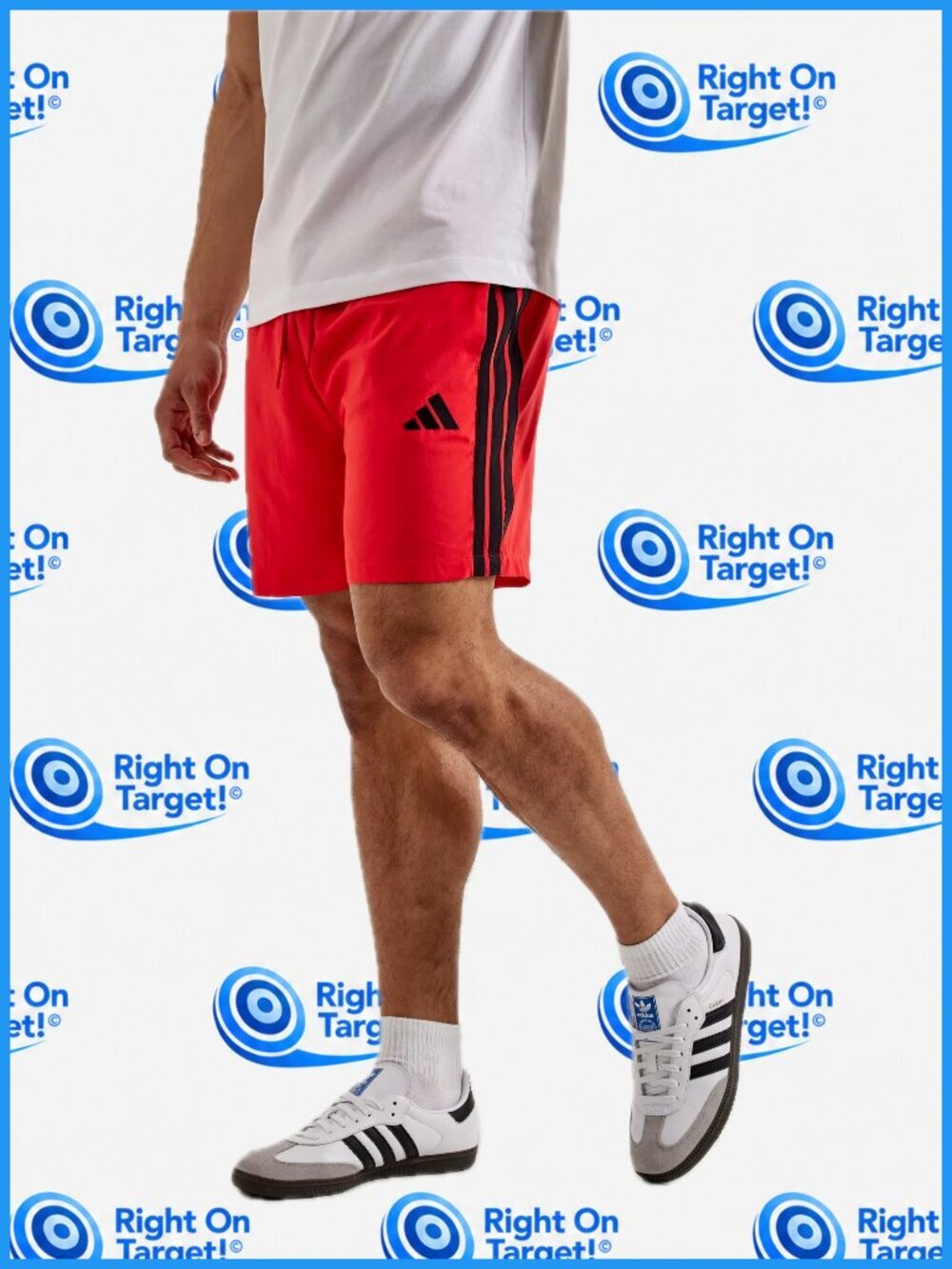 4XL - Adidas - Big Mens Workout Shorts - Chelsea - Red